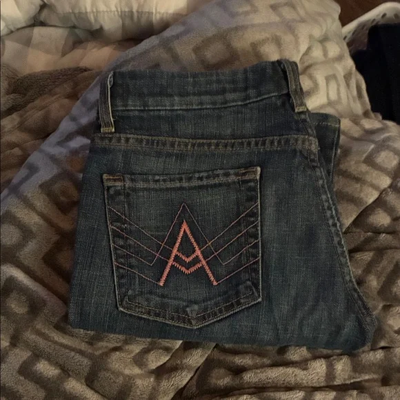 7 For All Mankind Dark Blue Flare Jeans - Picture 6 of 6